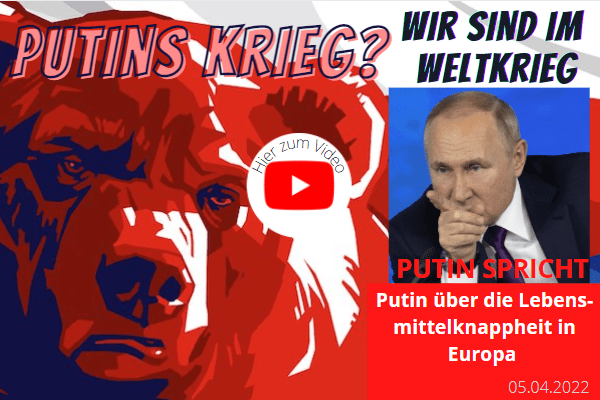 PUTIN SPRICHT: Putin über die Lebensmittelknappheit in Europa