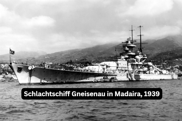 Schlachtschiff Gneisenau in Madaira, 1939