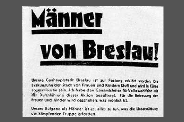 Interview mit Peter Eichhorn, NSDAP-Funktionär während der Verteidigung von Breslau