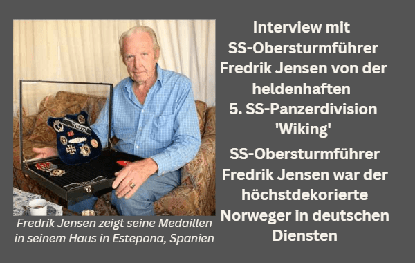 Interview mit dem Träger des Deutschen Kreuzes in Gold und SS-Obersturmführer Fredrik Jensen von der heldenhaften 5. SS-Panzerdivision 'Wiking'
