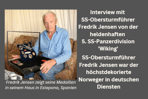 Interview mit dem Träger des Deutschen Kreuzes in Gold und SS-Obersturmführer Fredrik Jensen von der heldenhaften 5. SS-Panzerdivision 'Wiking'